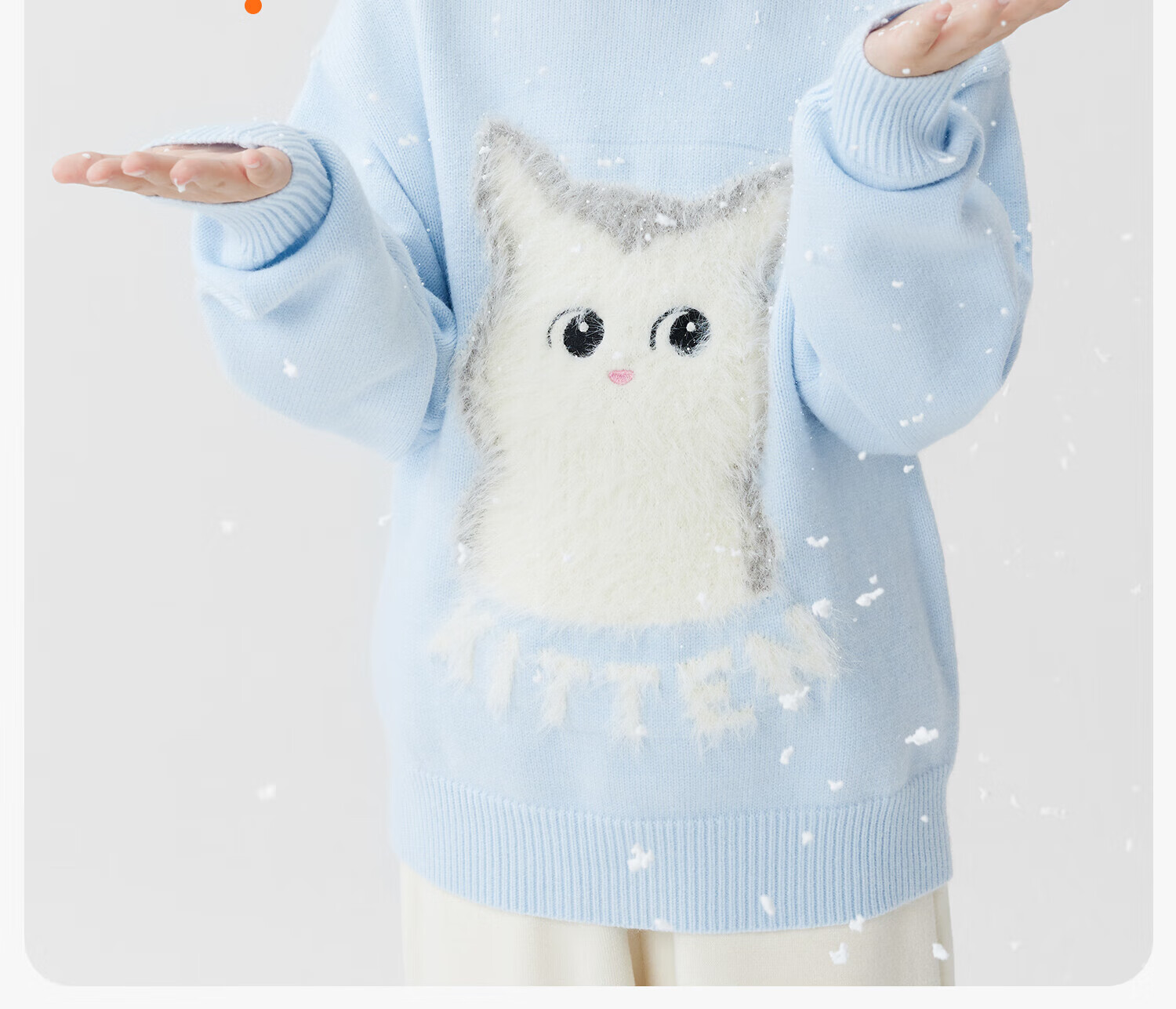 Zuo Xi Girls' Sweater Autumn Winter 2025 New Plush Inner Wear Cute Pet Children's Knitwear Trendy Light Yellow 160 4